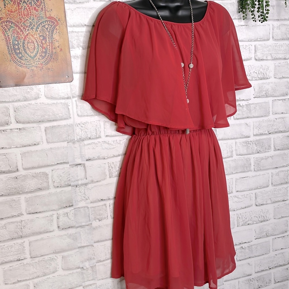 See You Monday Sexy & Simple Boho Dress Sheer Fit & Flare Hippie Size Medium